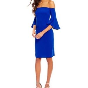 LAUNDRY BY SHELLI SEGAL OFF THE SHOULDER DRESS